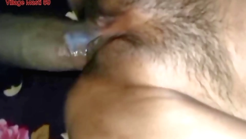 Indian babe with big ass and hairy pussy plays with big cock