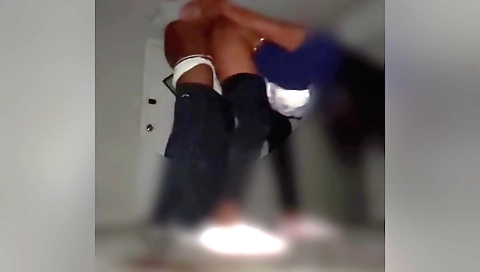 Amateur brunette sucking her husband's dick during the night