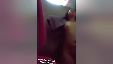 Indian teen in a bikini shakes her pussy in the shower