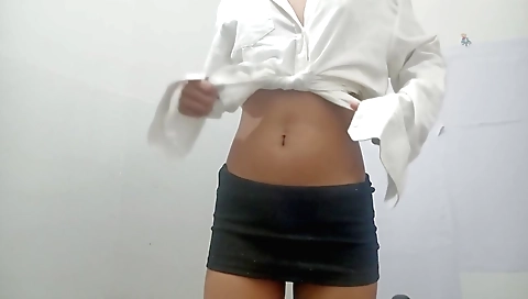 Indian solo girl rides big dildo in her wet vagina