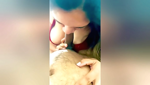 Brunette milf sucks and then gets her pussy rammed hard