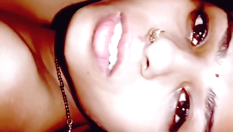 Amateur big titties brunette is showing her wet pussy