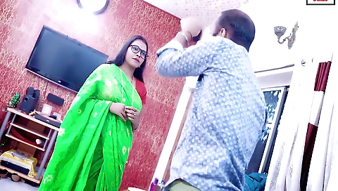 Thick indian man gets banged hard by a busty chick