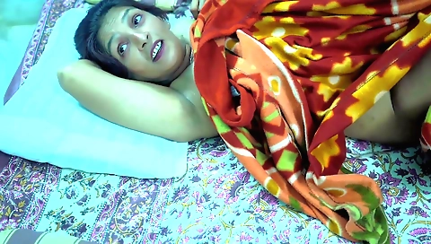 Indian brunette fucked her husband and her stepdaughter