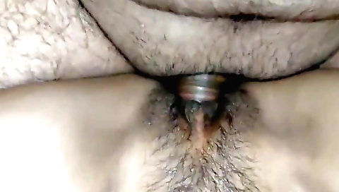 Indian woman with hairy pussy enjoys getting massaged