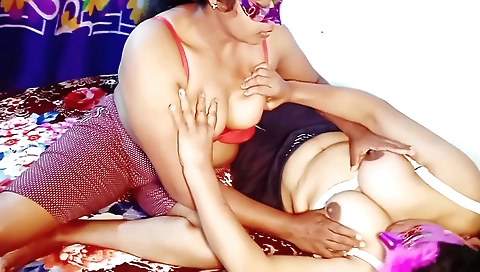 Lesbian with big tits and a large ass getting fucked