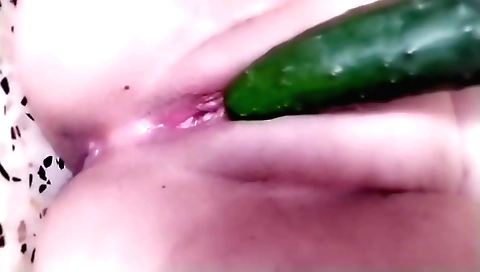 Slender girl with small body wears a toy to masturbate