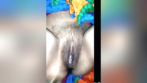 Indian hairy amateur video with her hair getting really nice