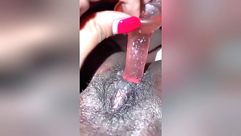 Hot and horny indian wife enjoys solo masturbation