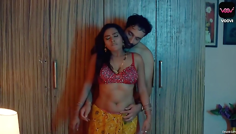 Sexy brunette 18+ is showing off her body in front of the camera