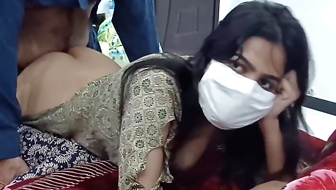 Horny stepdaughter with a small body is very horny