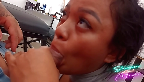 Brunette sex video with a nice babe sucking your cock