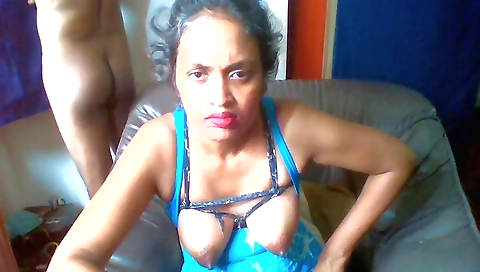 Hot brunette shower near the sea and she is taking a shower