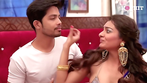 Indian woman gets her tattooed face in a hot outdoor scene