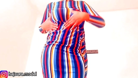 Busty brunette in a sexy top and shorts takes a nap