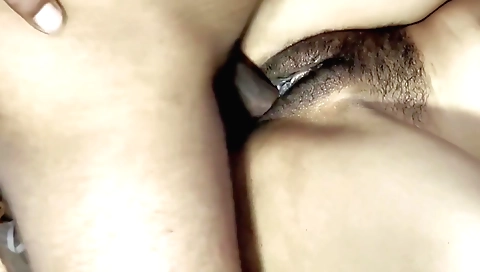 Indian hairy teen 18+ gets her pussy rubbed in POV