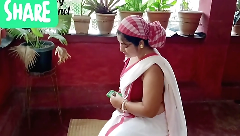 Indian girl in a sexy clothes is masturbating on the floor
