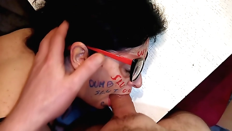 My cunt is getting fucked and spit in the act of writing