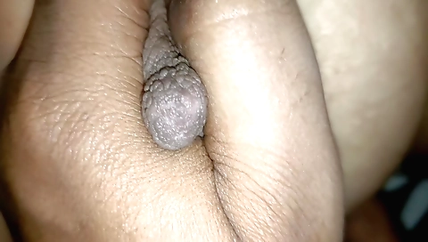 Indian hairy chick fucks with a large cock in the mirror