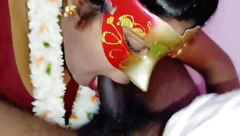 Horny brunette stepmom in a blue dress fucked and licked