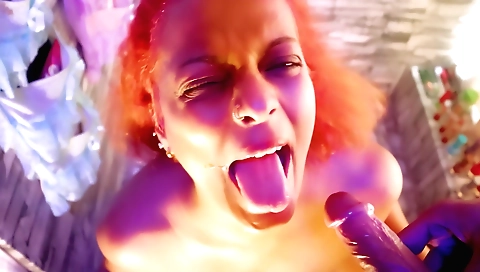 Big ass milf with a red head gets her pussy fucked