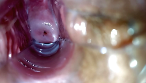 Horny amateur girl with a vibrator inside her pussy