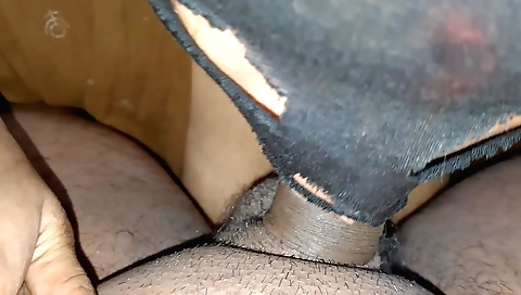 Sexy college teacher with hairy ass sucking big dick