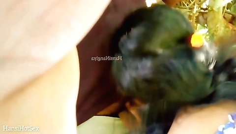 Mature brunette with a black dress riding her boyfriend