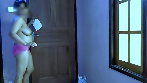 Indian girl in a sexy outfit and big boobs on a webcam