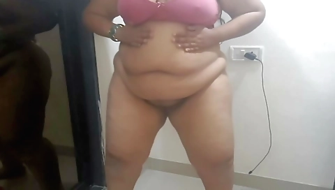 Chubby indian wife is dancing for her boyfriend on cam