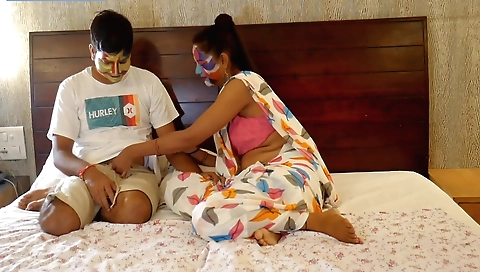 Brunette teacher lets her student fuck her in front of the camera