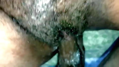 Indian girl with hairy cunt is going to make me cum