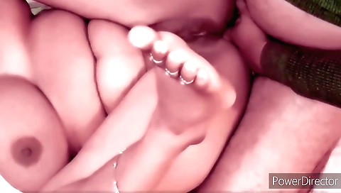 Indian big boobed mother in lingerie got her wet cunt iced