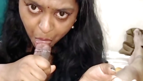 Indian beauties face and black guy take a big bite