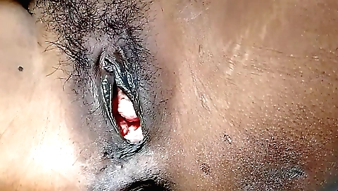 Geeta bhabhi plays with her white dress and hairy pussy